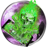 green sweet skeleton theme wallpaper&DIY icon icon