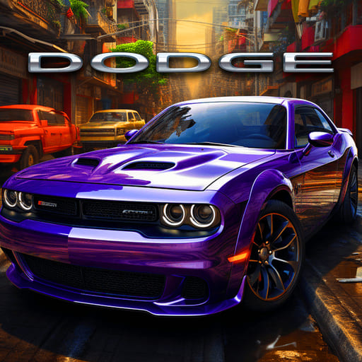 DODGE Challenger Wallpapers 8K logo