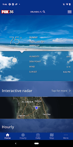 FOX 35 Orlando Storm Team Android App Screenshot 1