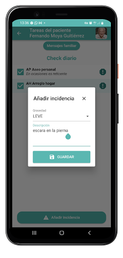 Agnes Care Cuidador Screen 2