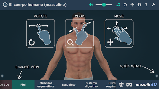 Captura 1 El cuerpo humano en 3D android