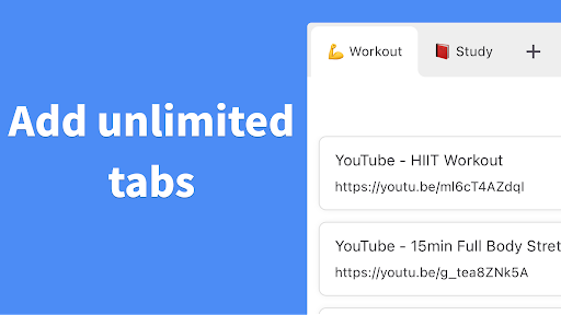 Screenshot of LinkList - Open links quickly