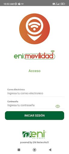 Android application ENI Movilidad screenshort