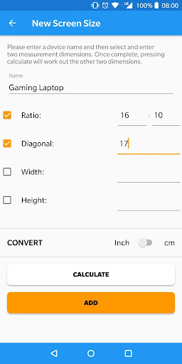 The Screen Calculator Screenshot