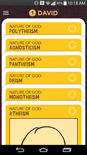 Android application Perspective Cards screenshort