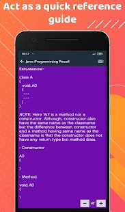 Programming Recall for Java Screenshot