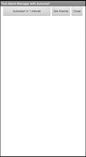 Android application Autostart screenshort