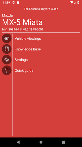Android application Mazda MX-5 Miata screenshort