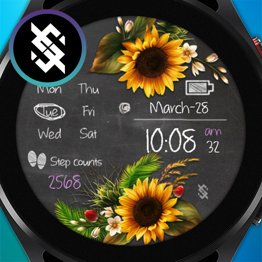 BFF35-Blackboard Art Sunflower logo