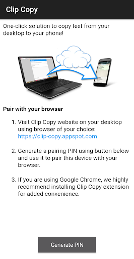 Android application Clip Copy - PC to mobile screenshort