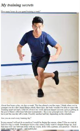 Android application How to Do Squash Training screenshort