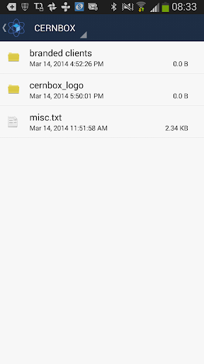 CERNBox Screen 2
