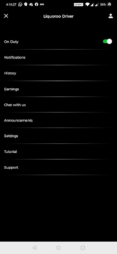 Liquoroo Driver Screen 3