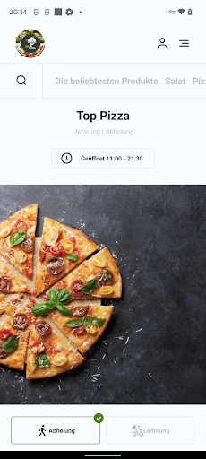 Android application Top Pizza screenshort
