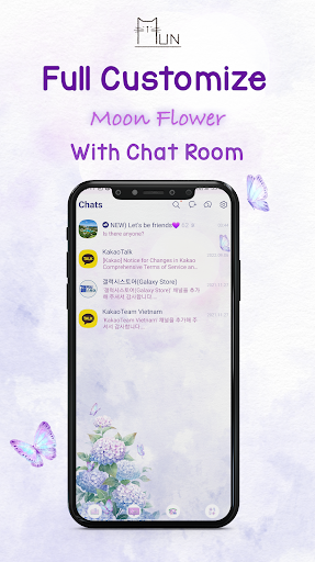 Moon Flower - KakaoTalk Theme Screen 2