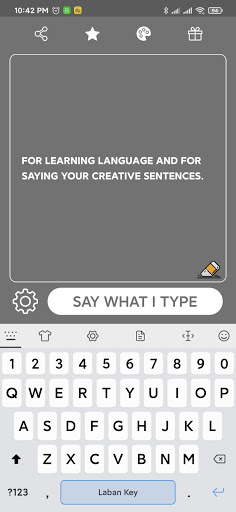 Say What I Type Screen 2
