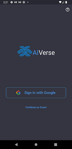 Screenshot of AI Verse