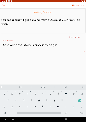 Screenshot of Writing Challenge - Writing Pr