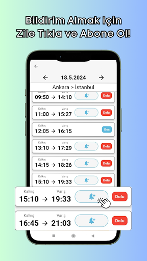 Boş Yer: Boş Koltuk Bildirimi Screen 3
