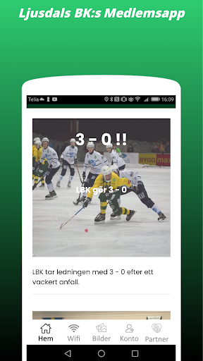 Android application Ljusdals BK screenshort