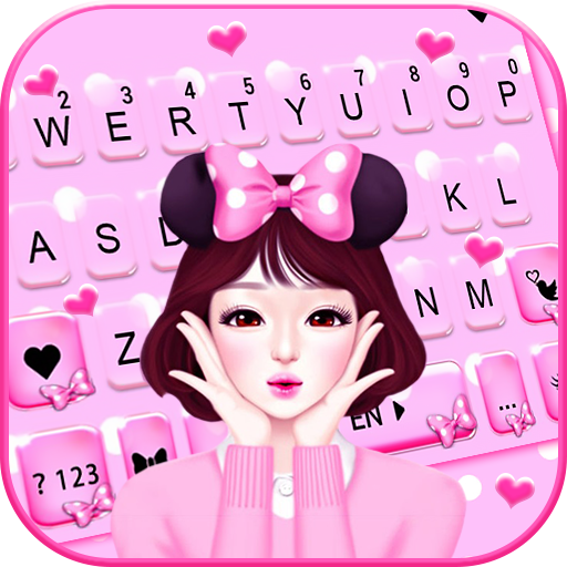 Polka Dot Lovely Girl Keyboard