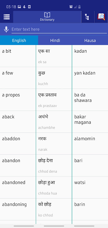 Hindi Hausa Dictionary - 1.5 - (Android)