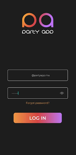 Android application partyapp scanner screenshort