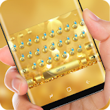 Gold Keyboard Sapphire Gems Luxury Theme icon