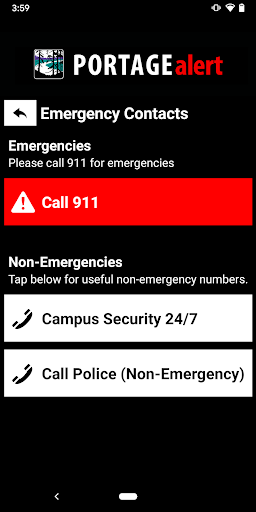 Portage Alert Screen 2