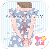 Cute Theme-Summer Lady- icon