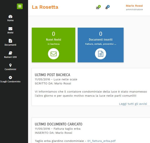Android application Bacheca Condominiale screenshort