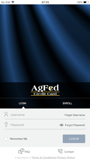 Android application AgFed Credit Card screenshort