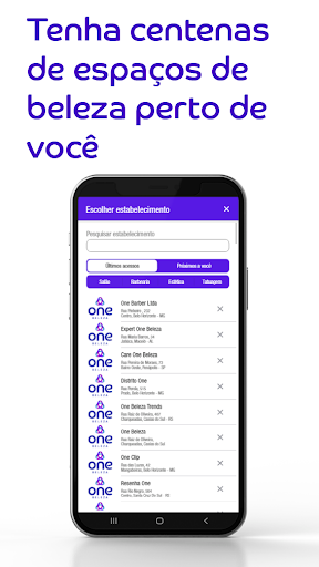 One Beleza: APP de Agendamento Screen 2