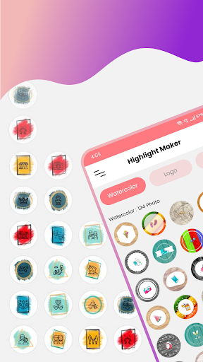 Android application Highlight Story Cover Maker screenshort