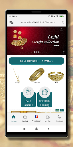 Android application Nakshathra 916 Gold & Diamonds screenshort