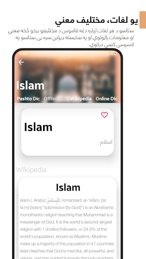 Pashto Smart Dictionary Screen 2