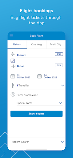 Android application Jazeera Airways screenshort