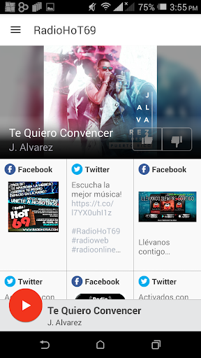 Android application RadioHoT69 screenshort