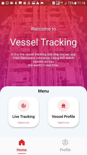Android application Vessel Information System (VIS screenshort