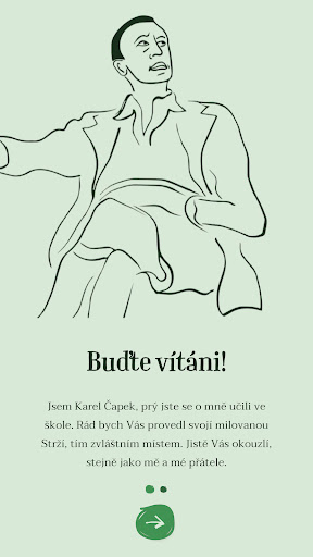 Android application Po stopách Karla Čapka screenshort