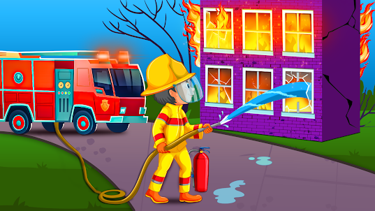 Trò chơi xe cứu hỏa cho trẻ em