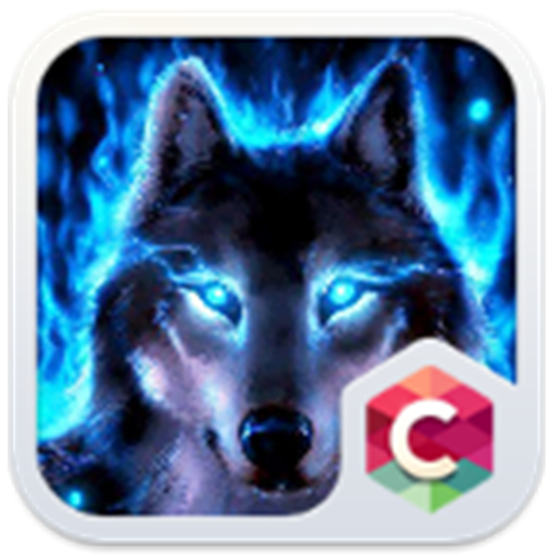 Wolf Blue Flames Theme Meizu