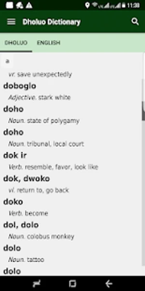 Dholuo Dictionary screenshot 6