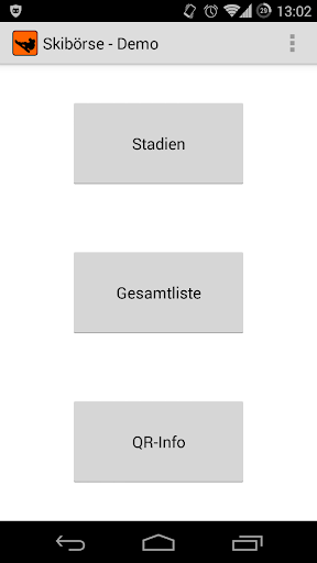 Android application Skibörse screenshort