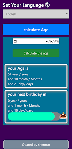 Age calculation