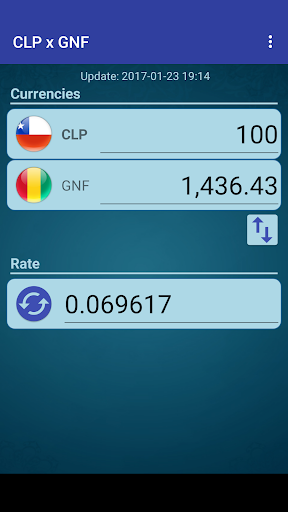 Android application Chile Peso x Guinean Franc screenshort