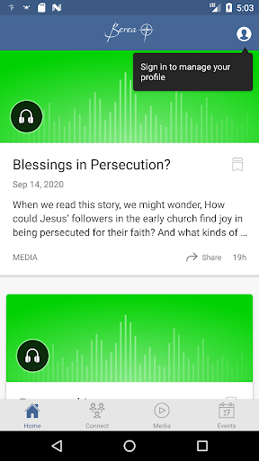 Android application Berea Christian screenshort