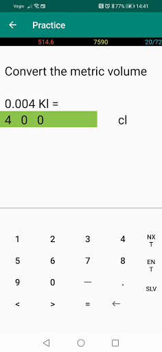 Android application MathGrid screenshort