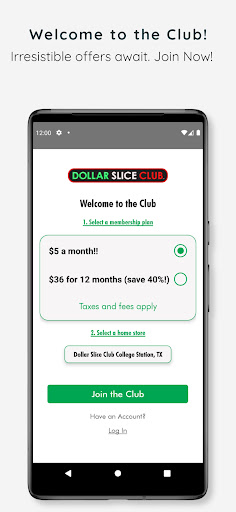 Android application Dollar Eats screenshort