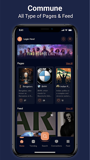 Android application Commune+ screenshort